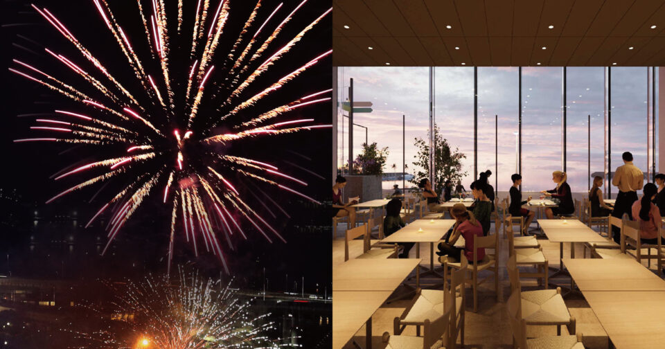 一夜限りのレストラン開業前テラスで味わう、 特別ビュッフェと特等席の花火観賞